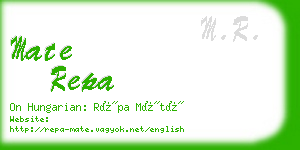 mate repa business card